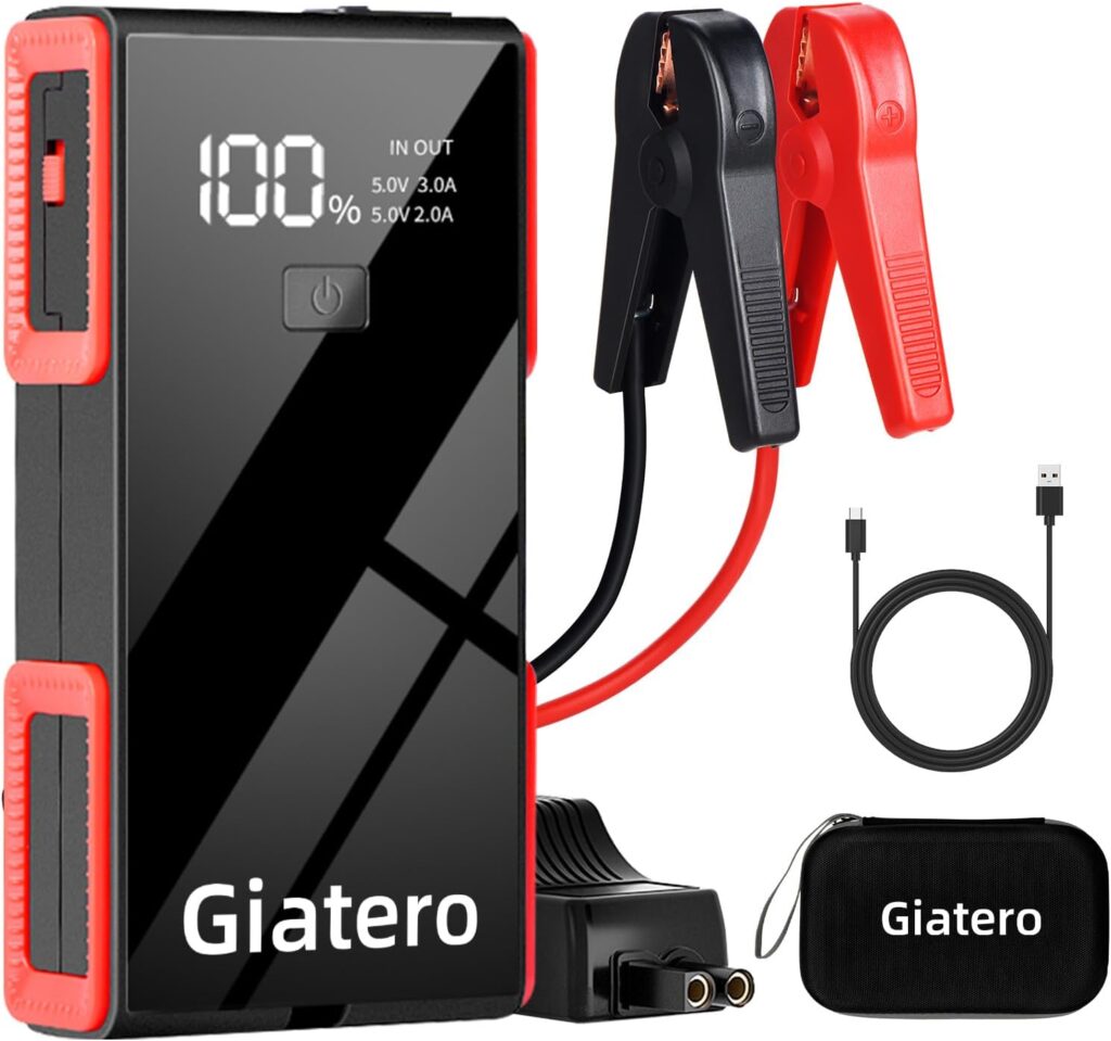 006B 4000A Car Jump Starter, Portable Jump Start Battery Pack(10.0L Gas/8.0L Diesel), 12V Battery booster Jump Box with 3 Modes Flashlight, Jumper Ca