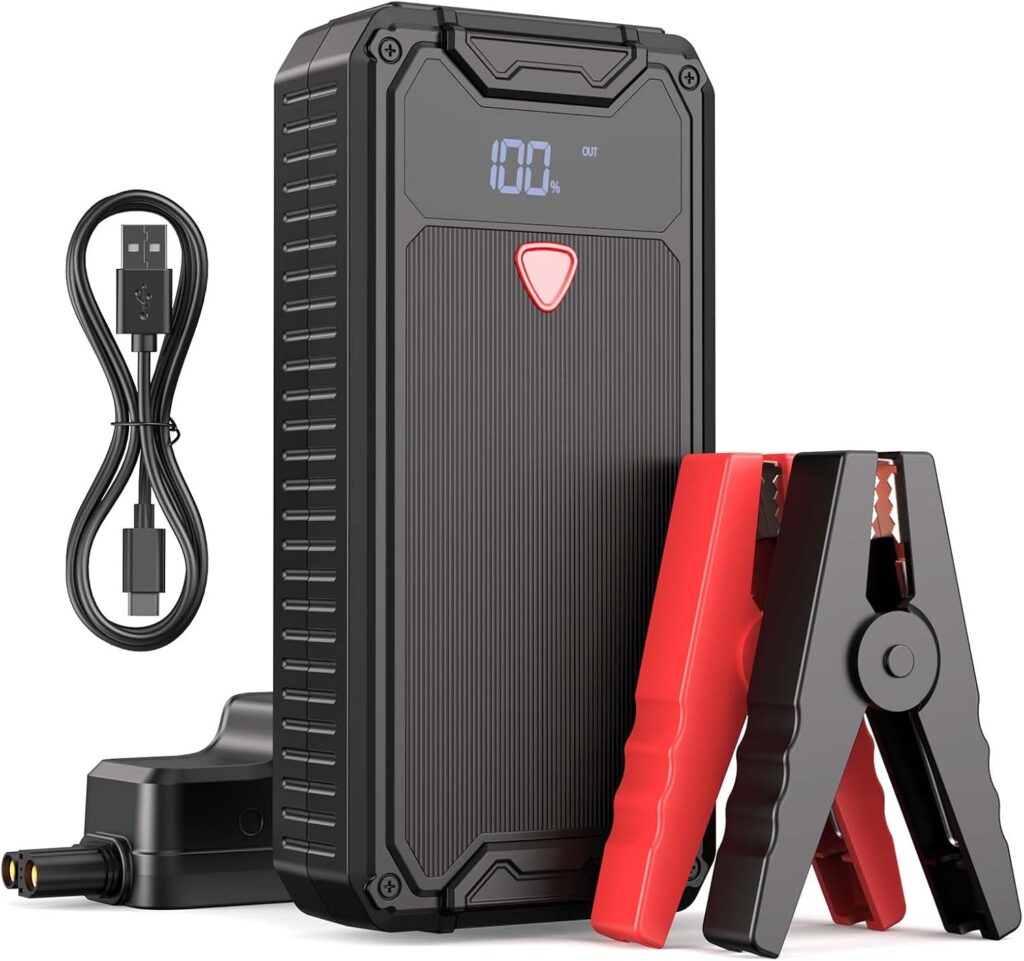 4000A Battery Jumper Starter Portable, USB C Car Battery Pack Jump Starter Box for Car, 26800mAh Battery Booster Jump Start Power Bank Car Battery Jumper Starter Portable