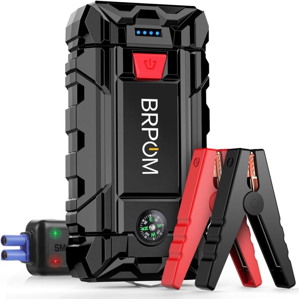 Car Jump Starter, 4000A Peak 15800mAh (up to 7.0L Gas or 5.5L Diesel Engine, 30 Times) 12V Auto Booster Battery Pack Jump Box with Quick Charger Smart Jump Cables