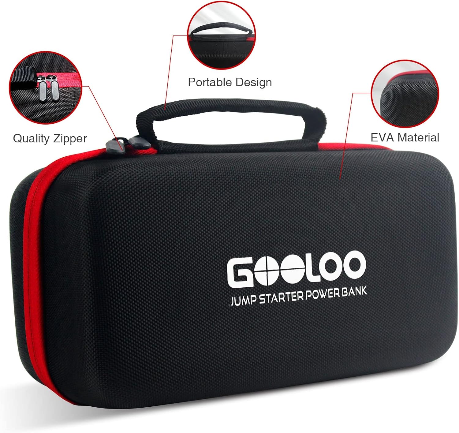 GOOLOO Eva Protection Case for GT3000 GT4000 GT4000S 12V Jump Starters,Portable Hard Storage Case Car Tool Gadgets Carry Bag