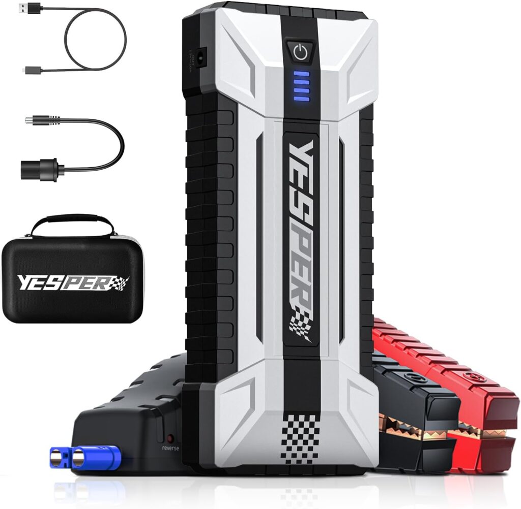 YESPER Battery Jump Starter - 4120A Peak Portable Car Starter (All Gas, up to 10.0L Diesel Engine), 26800mAh Battery Booster Pack,Jump Box, DSLI Safe Tech Safely Start All 12V Vehicle DC 15V Ports