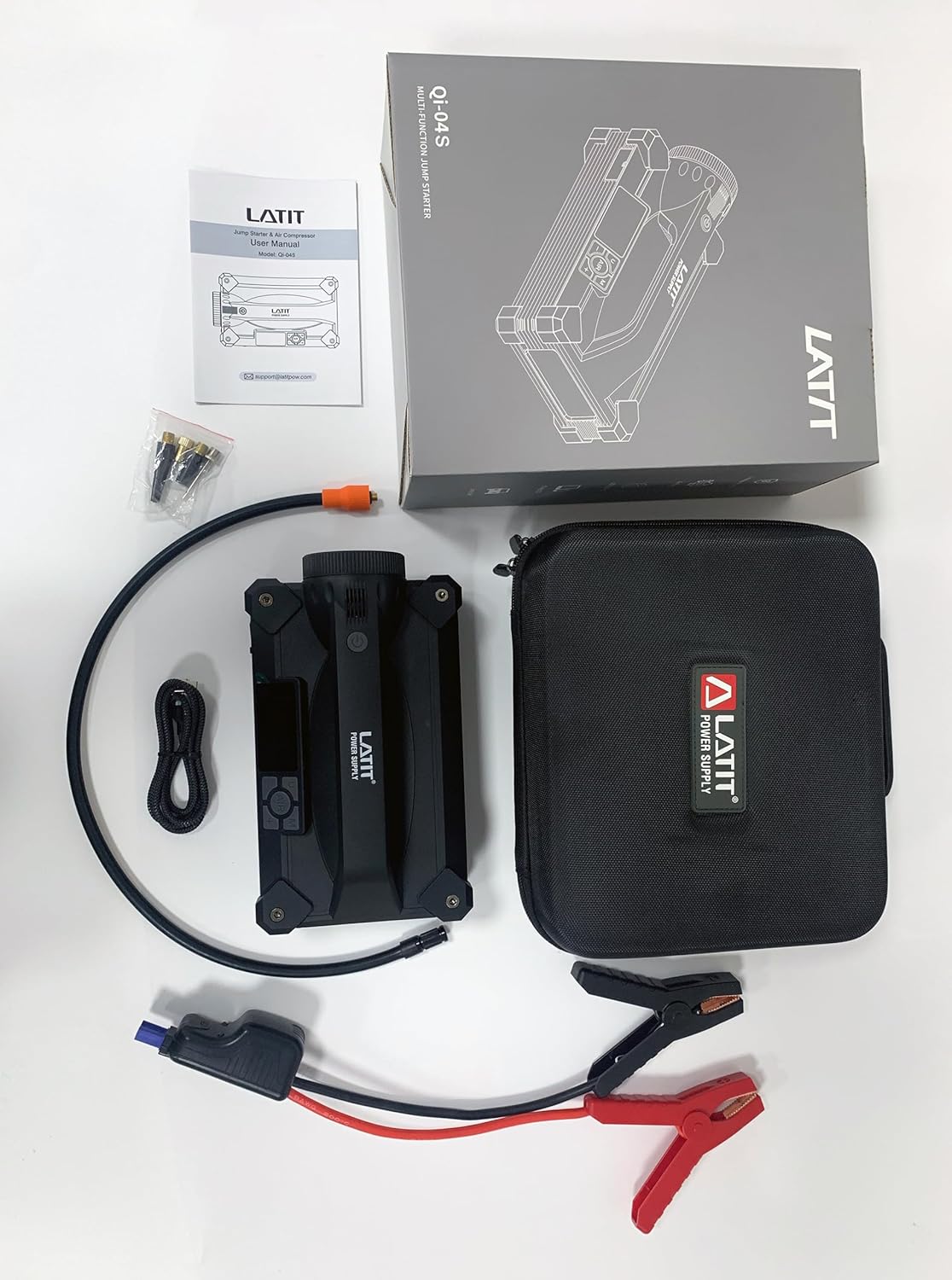 6000A Jump Starter with Air Compressor,Powerful Car Battery Jump Starter (for 10L Gas or up to 8L Diesel) 103.6Wh Portable Jump Box with USB Ports,PD Fast Charge,150PSI Tire Inflator,2000LM Lights