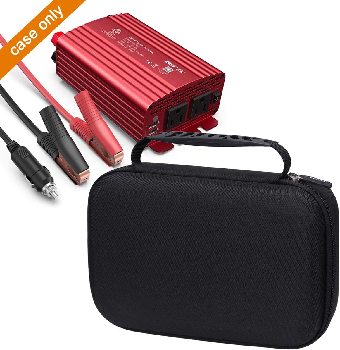 Aproca Portable Hard Storage Case, for Boost HD GB70 2000A UltraSafe Car Battery Jump Starter/BESTEK 500W Power Inverter