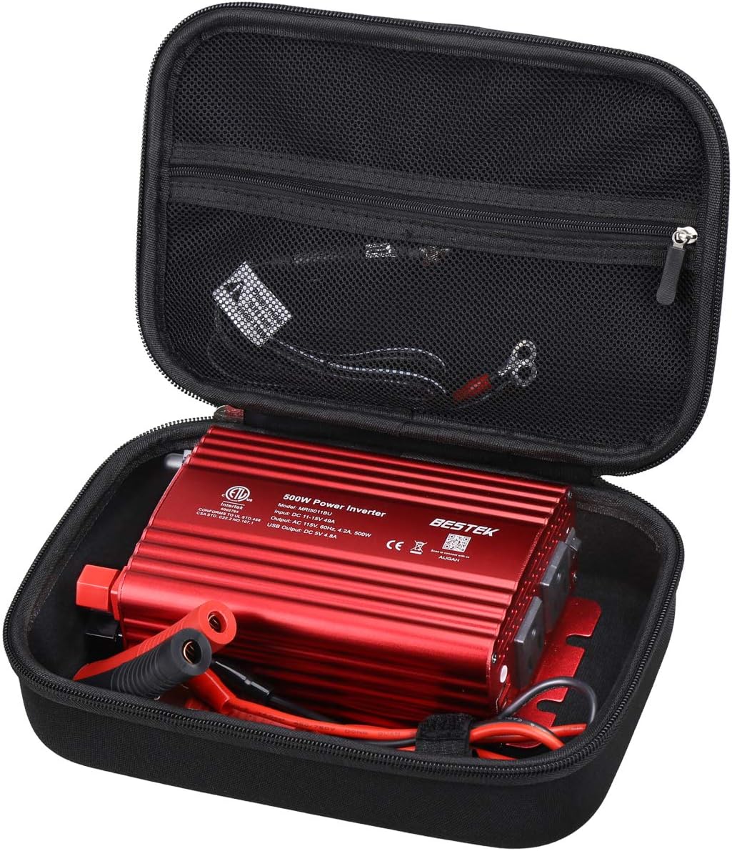 Aproca Portable Hard Storage Case, for Boost HD GB70 2000A UltraSafe Car Battery Jump Starter/BESTEK 500W Power Inverter