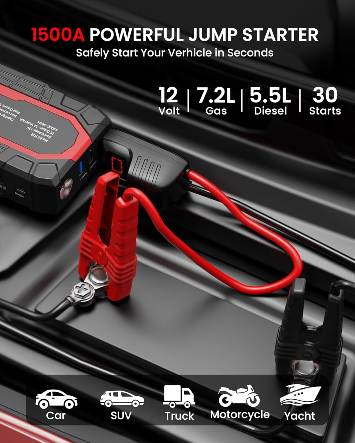 Car Jump Starter 1500A and 2000A Car Battery Jump Starter Cambo