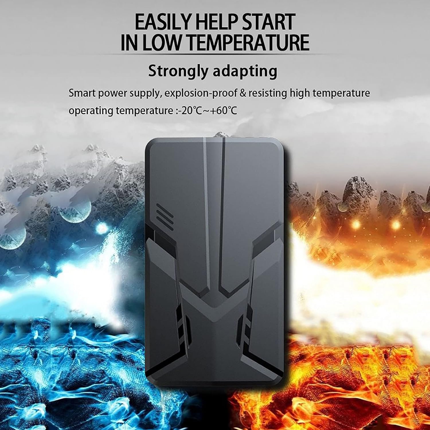 Car Jump Starter 30000mAh Power Bank External Battery Emergency Starter Booster 12V Auto Jump Box with LED Light for Vehicles, Trucks, SUV,Yellow