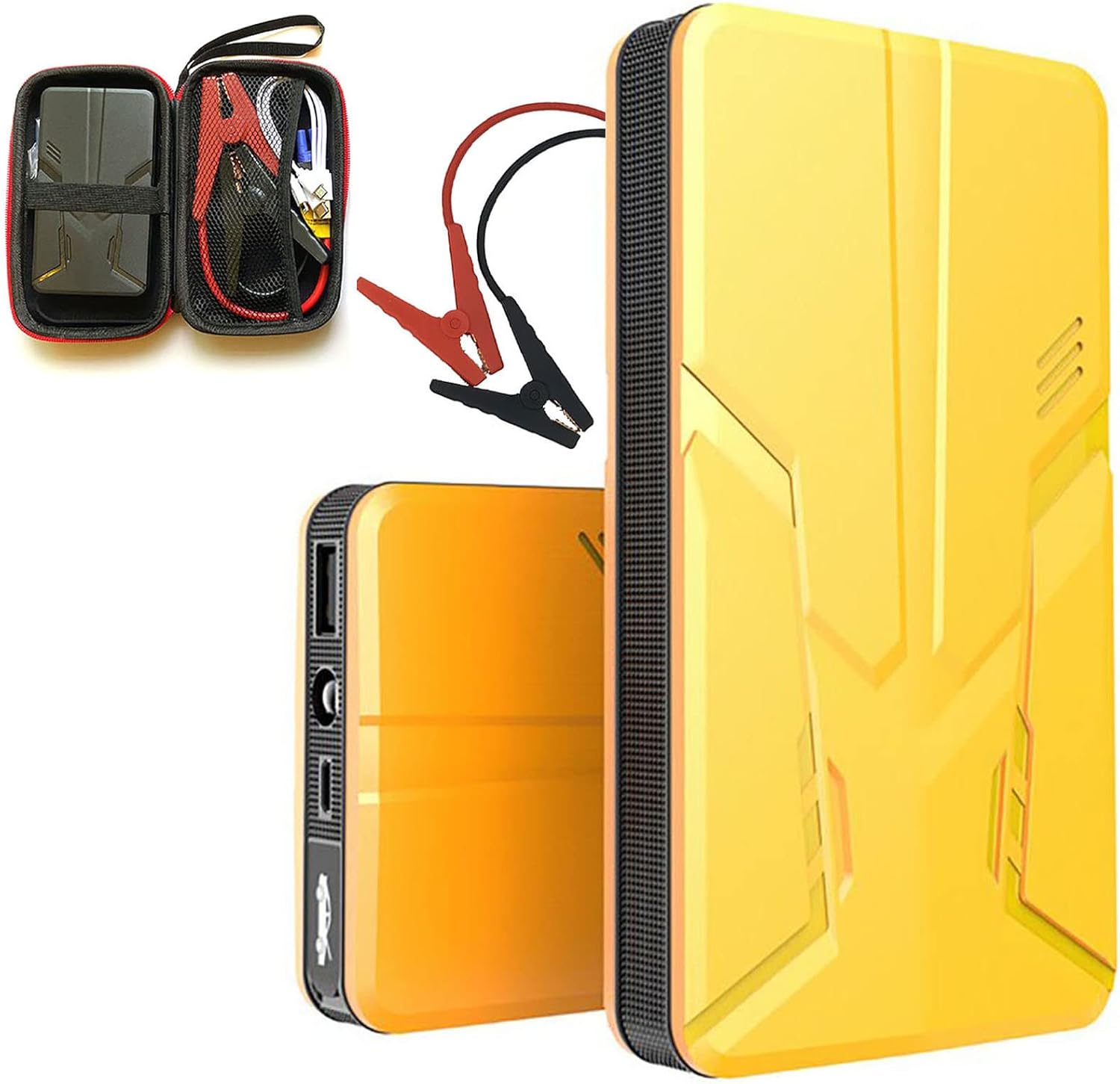 Car Jump Starter 30000mAh Power Bank External Battery Emergency Starter Booster 12V Auto Jump Box with LED Light for Vehicles, Trucks, SUV,Yellow