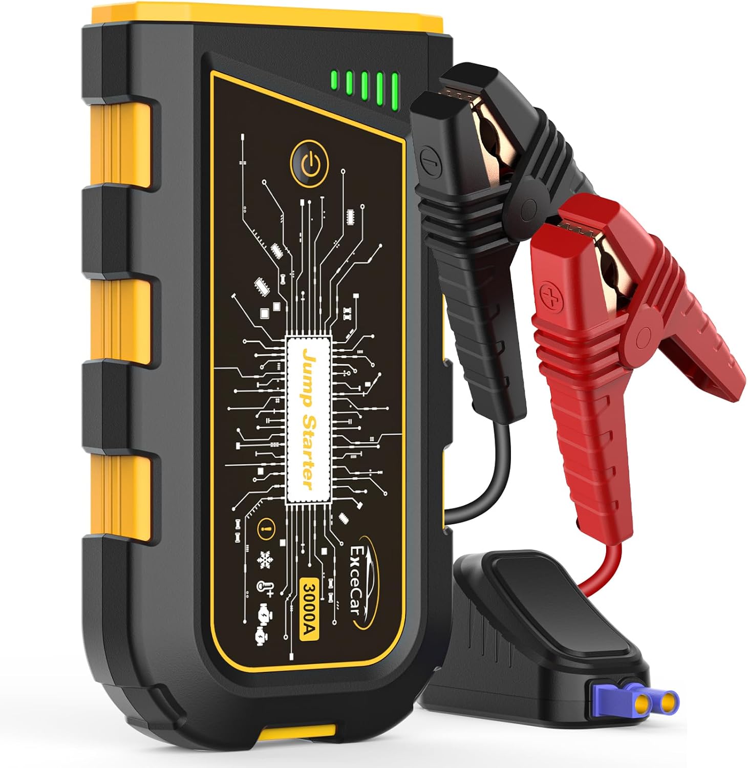 Car Jump Starter - 3000A Peak Jump Starter Battery Pack Up to All Gas and 10.0L Diesel Engines, 12V Portable Battery Jump Starter Box with LCD Display  LED Light