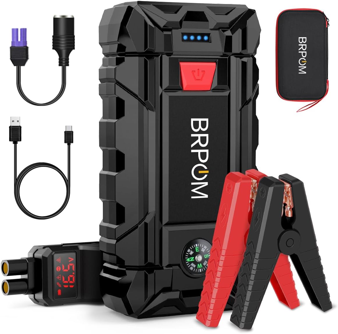 Car Jump Starter, 5000A Peak 26800mAh (Up to 10L Gas or 8.0L Diesel Engine, 50 Times) 12V Auto Booster Battery Pack Jump Box with Quick Charger Smart Jump Cables