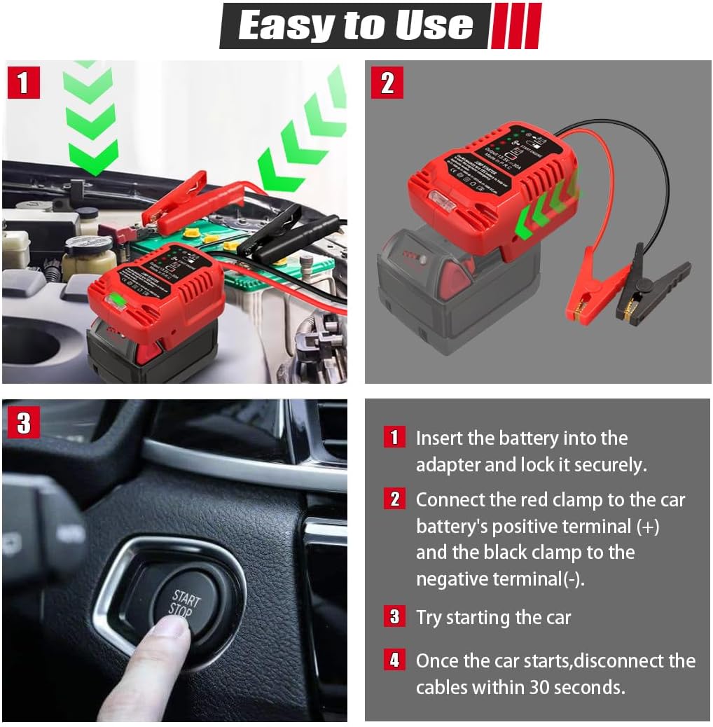 Car Jump Starters Adapter for Milwaukee M18 Review