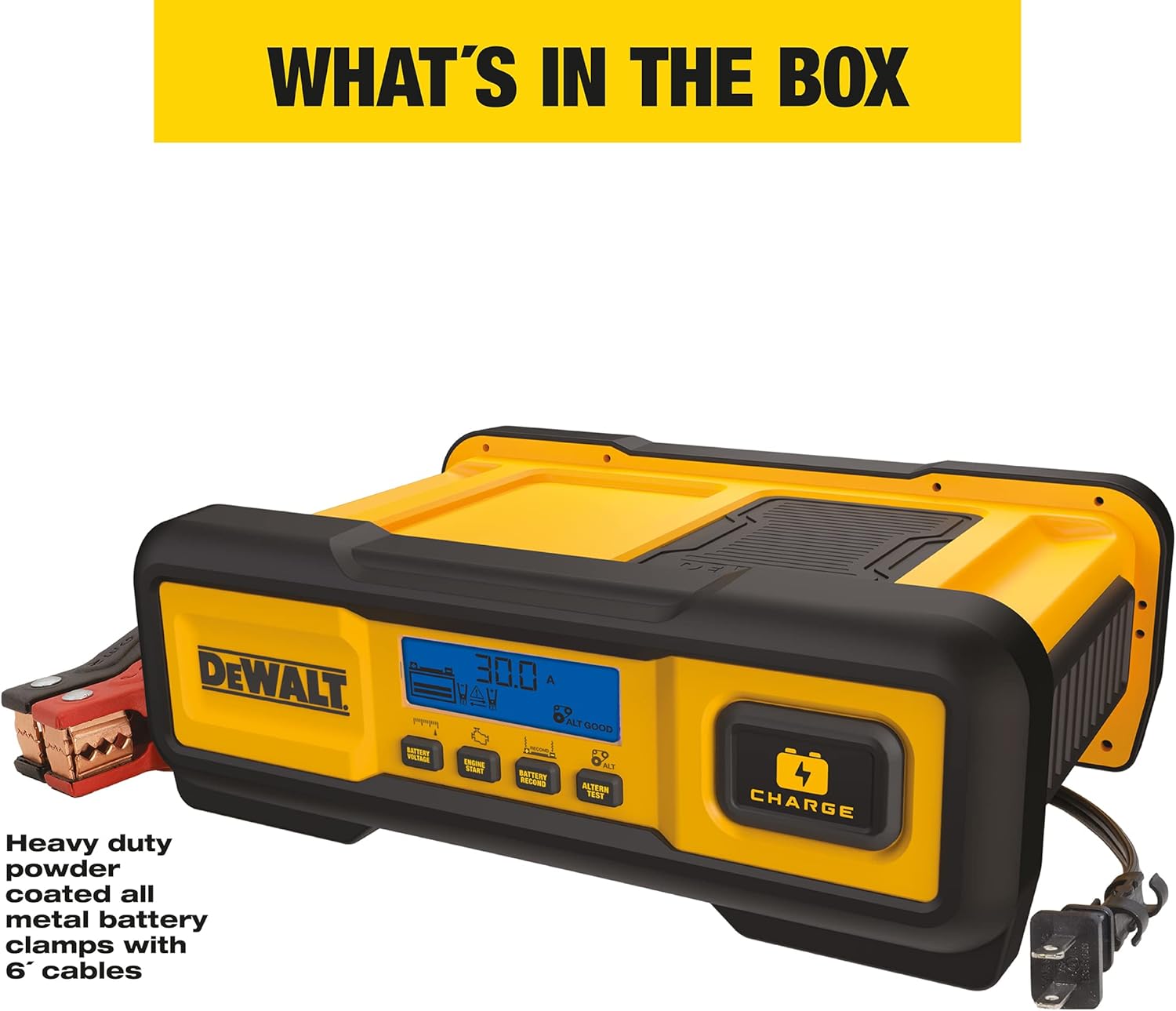 DEWALT DXAEC100 DXAEC100 Professional 30-Amp Battery Charger and 3-Amp Maintainer with 100-Amp Engine Start