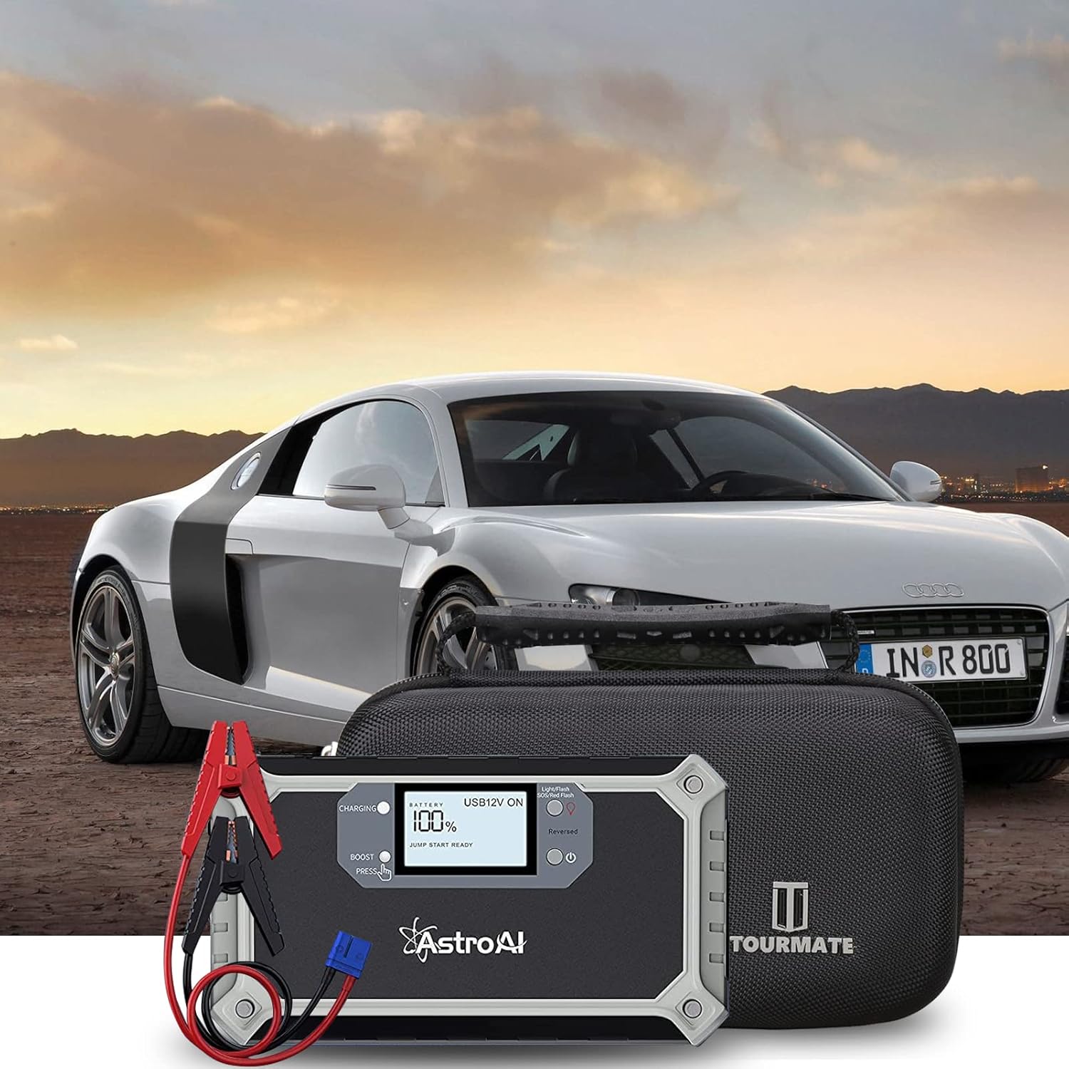 Hard Case for AstroAI Car Jump Starter, 2000A 12V 18000mAh Car Battery Charger Holder (Case Only)