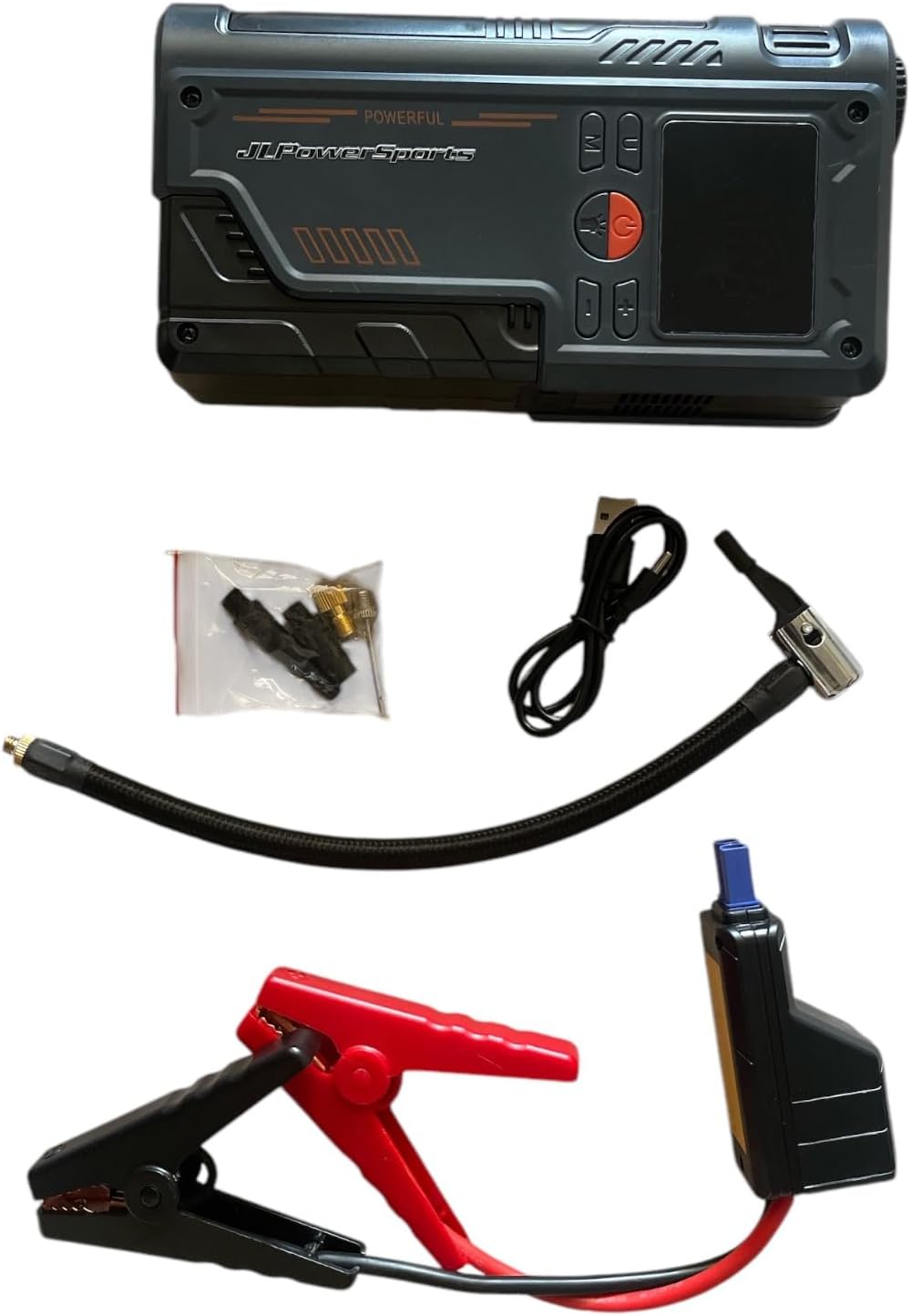 JLP Compatible with Boost Plus Air Compressor 1000A Car Battery Jump Starter, 12V Battery Pack, Battery Booster, Jump Box, Portable Charger and Jumper Cables for 6.0L Engines