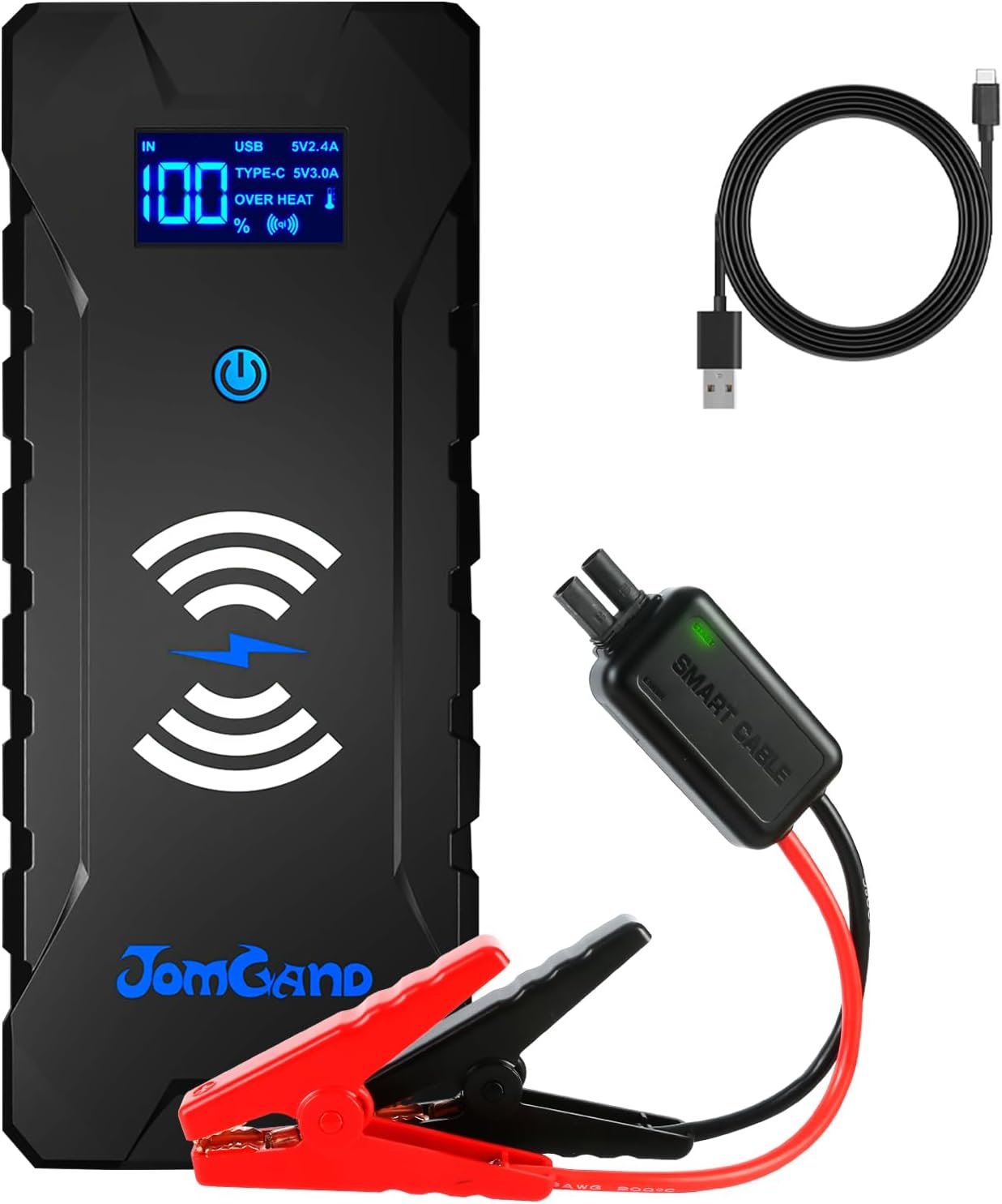 JQ3500 Portable Jump Starter, 3500A 12V Car Battery Booster Pack for Upto 10.0L Gas or 8.5L Diesel Engines, Jumper and Jump Box with 100W Two Way Fast Charge, 36 Months Ultra-Long Standby