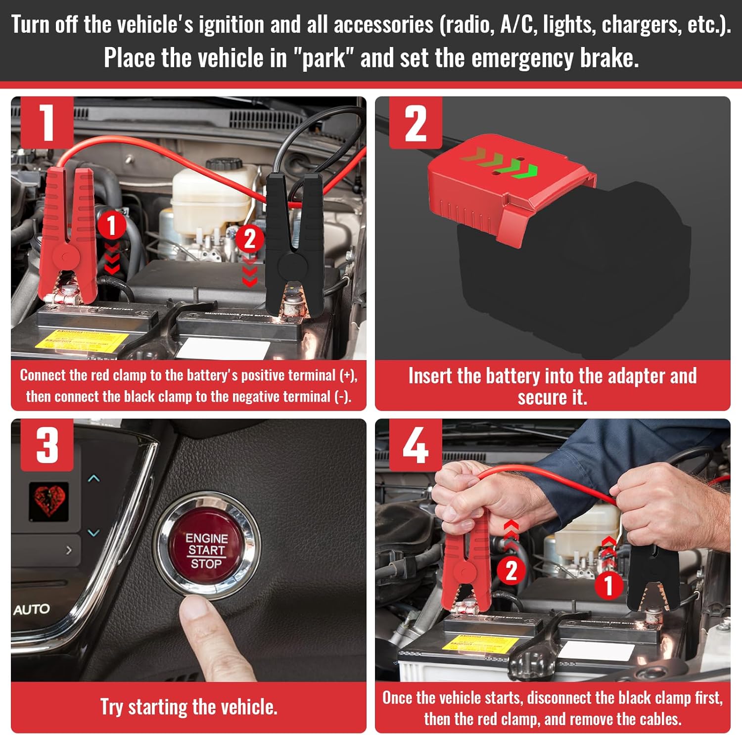 Jumper Cables with Adapter for Dewalt Review