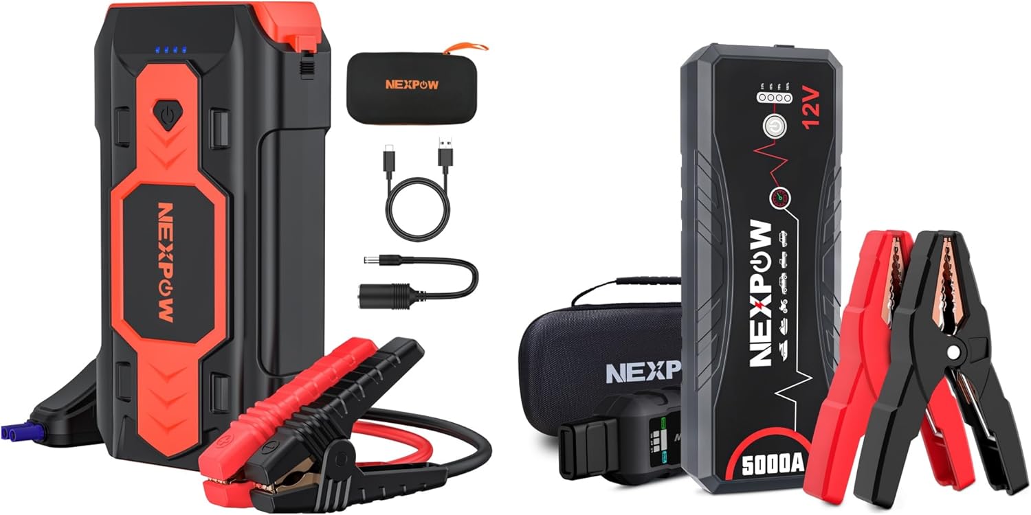 NEXPOW Q9B  Q12 Car Battery Jump Starter, Q9B-2500A Jump Starter, Q12-5000A Jump Starter with Case