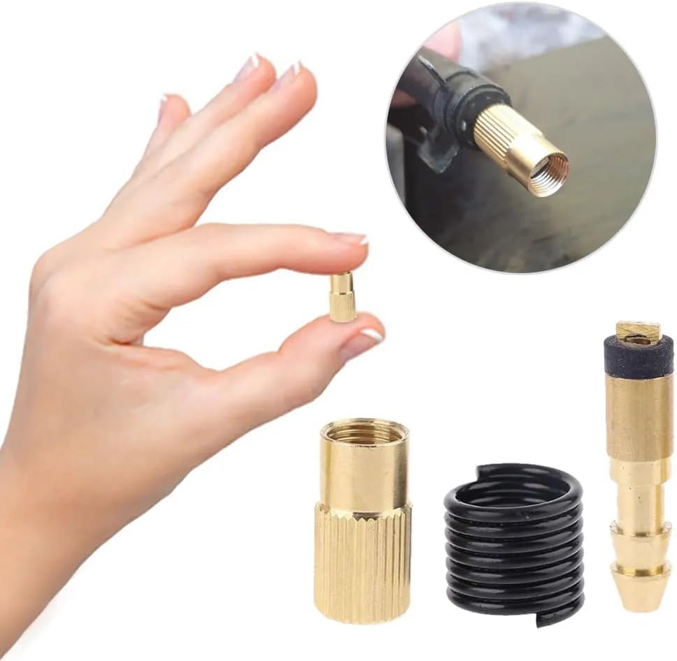 Portable Air Compressor Hose End Connector Replacement with Barb Fitting 12V DC Tire Inflator Air Chuck Adapter Nozzle Air Hose Female Threaded Socket for Car Tire Portable Air Pump Auto Pumps