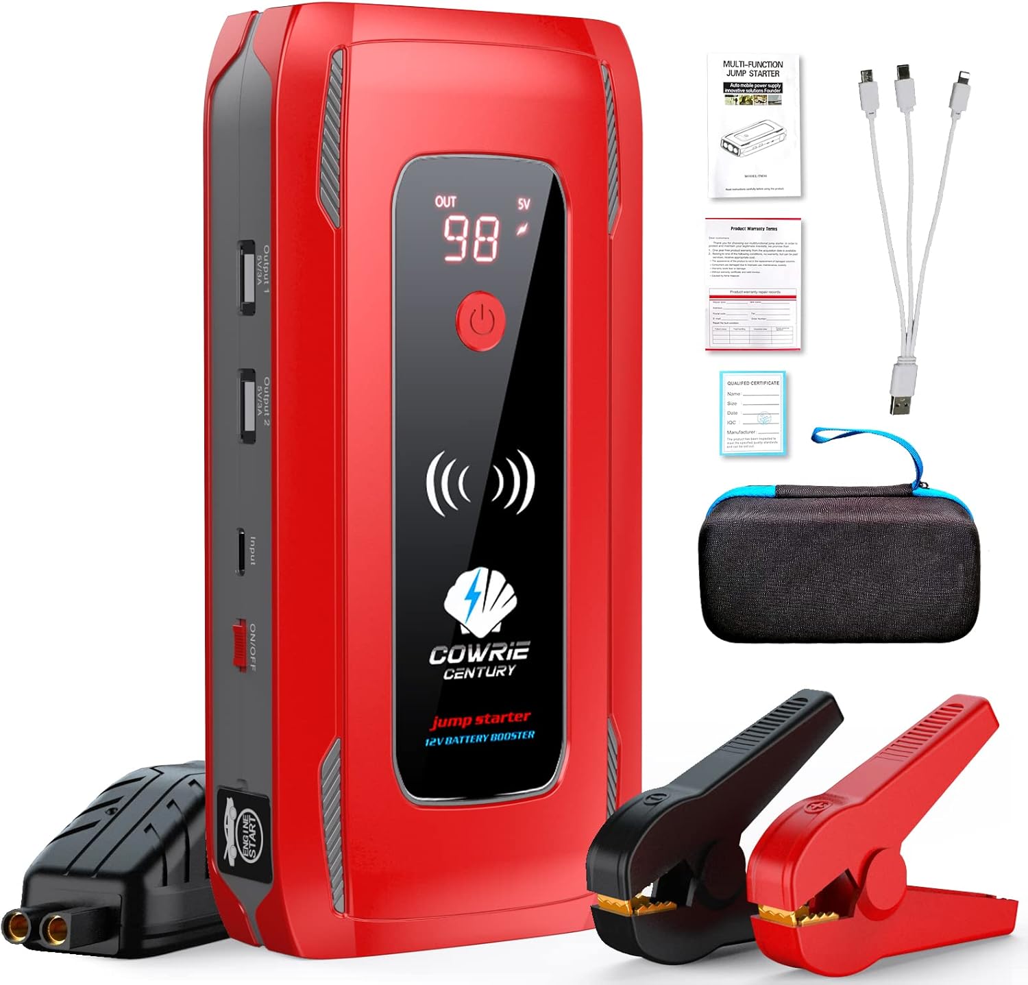 Portable Car Jump Starter – Powerful Battery Jump Box for Car Battery, Portable Jump Starter for Car, Car Battery Charger  Noco Jump Starter