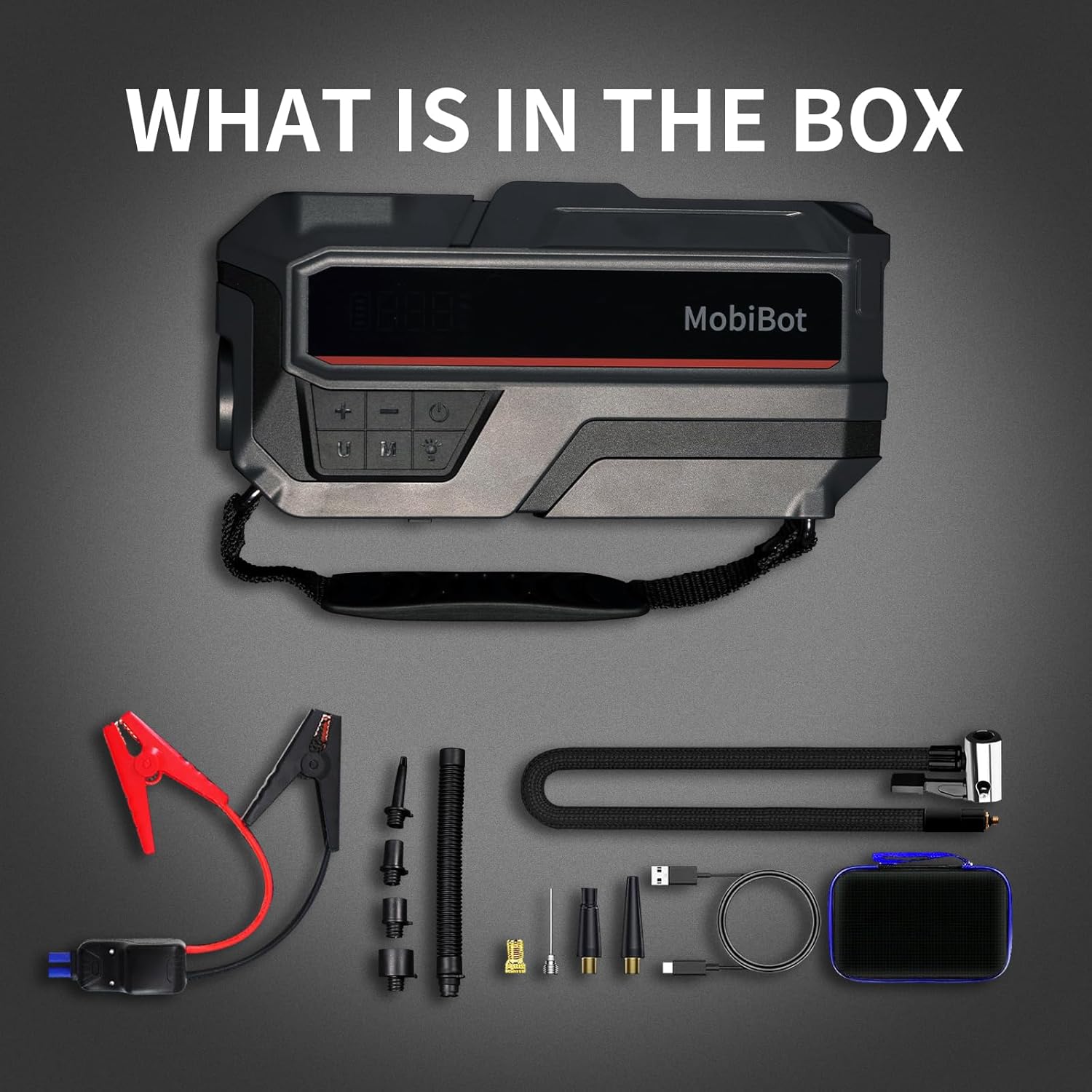 5-in-1 Jump Starter with Air Compressor, Portable Car Battery Charger 2000A Jumper Box Booster Pack up to 8.0L Gas 6.0L Diesel,150 PSI Tire Inflator for car,Quick Fill Air Pump for Inflatables