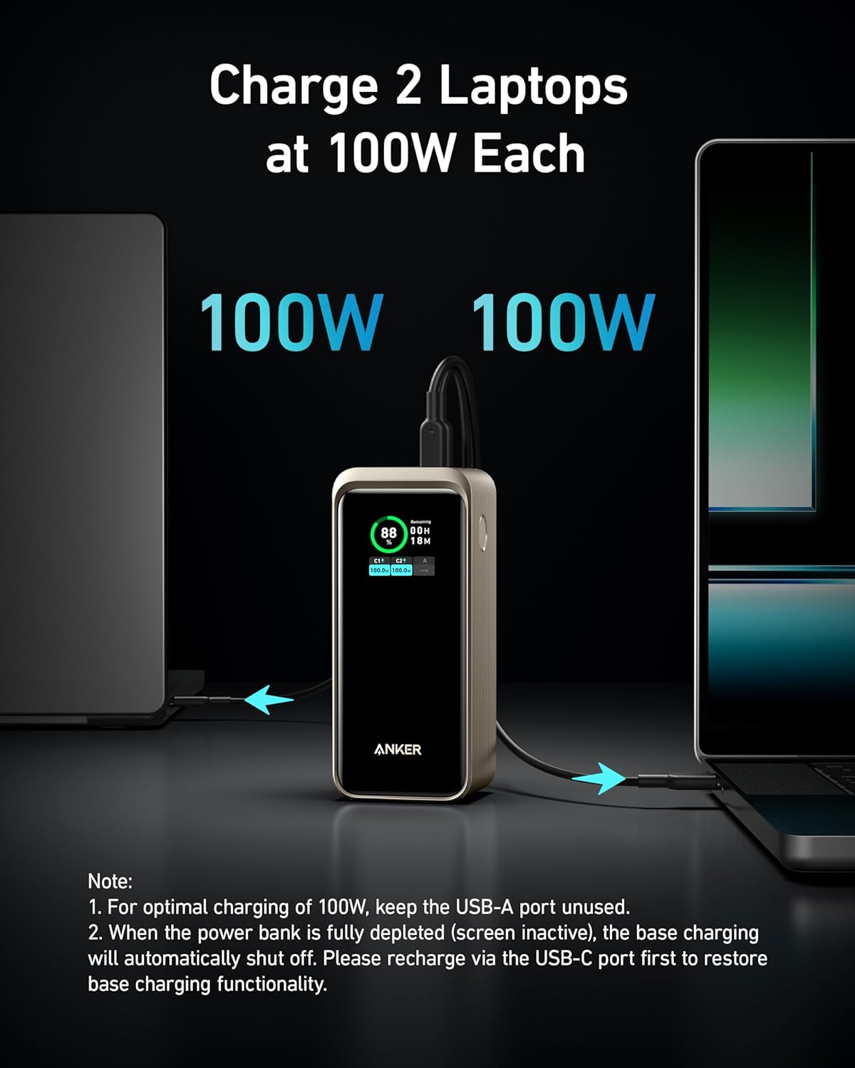 Anker Prime Power Bank 200W, 20,000mAh Portable Charger 3-Port with 100W Charging Base, Smart Digital Display, Compatible with iPhone 16/15/15 Plus/15 Pro/15 Pro Max/14 Series, MacBook, Samsung, Dell