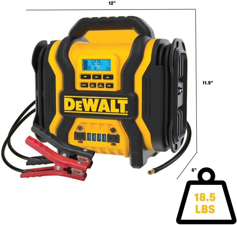 Dewalt 120V Digital Jump Starter/power Station 1600 Peak Amp