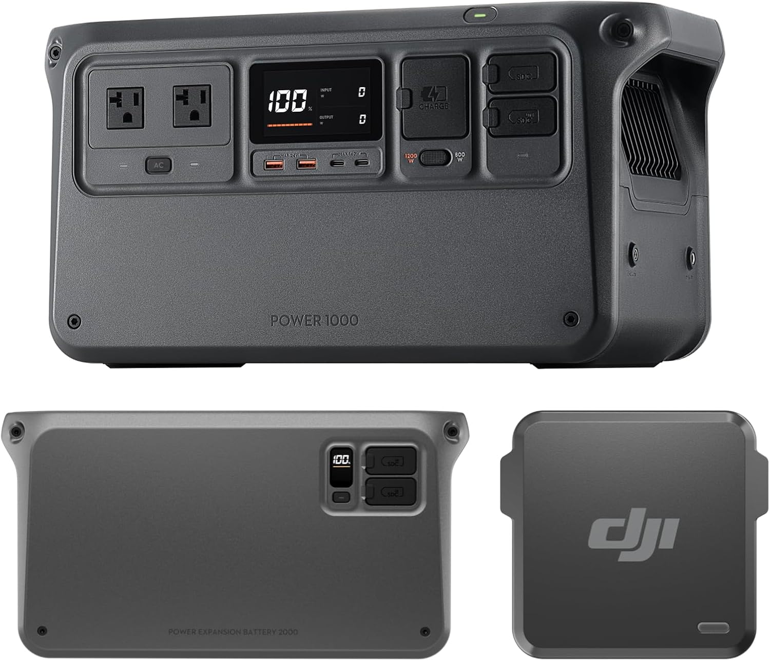 DJI Power 1000 Portable Power Station with Protective Storage Bag, 1024Wh LiFePO4 Battery, 2200W Solar Generator, Home Backup, 4-in-1 Fast Charging, 23db Ultra-Silent, Camping  RVs, Off-grid