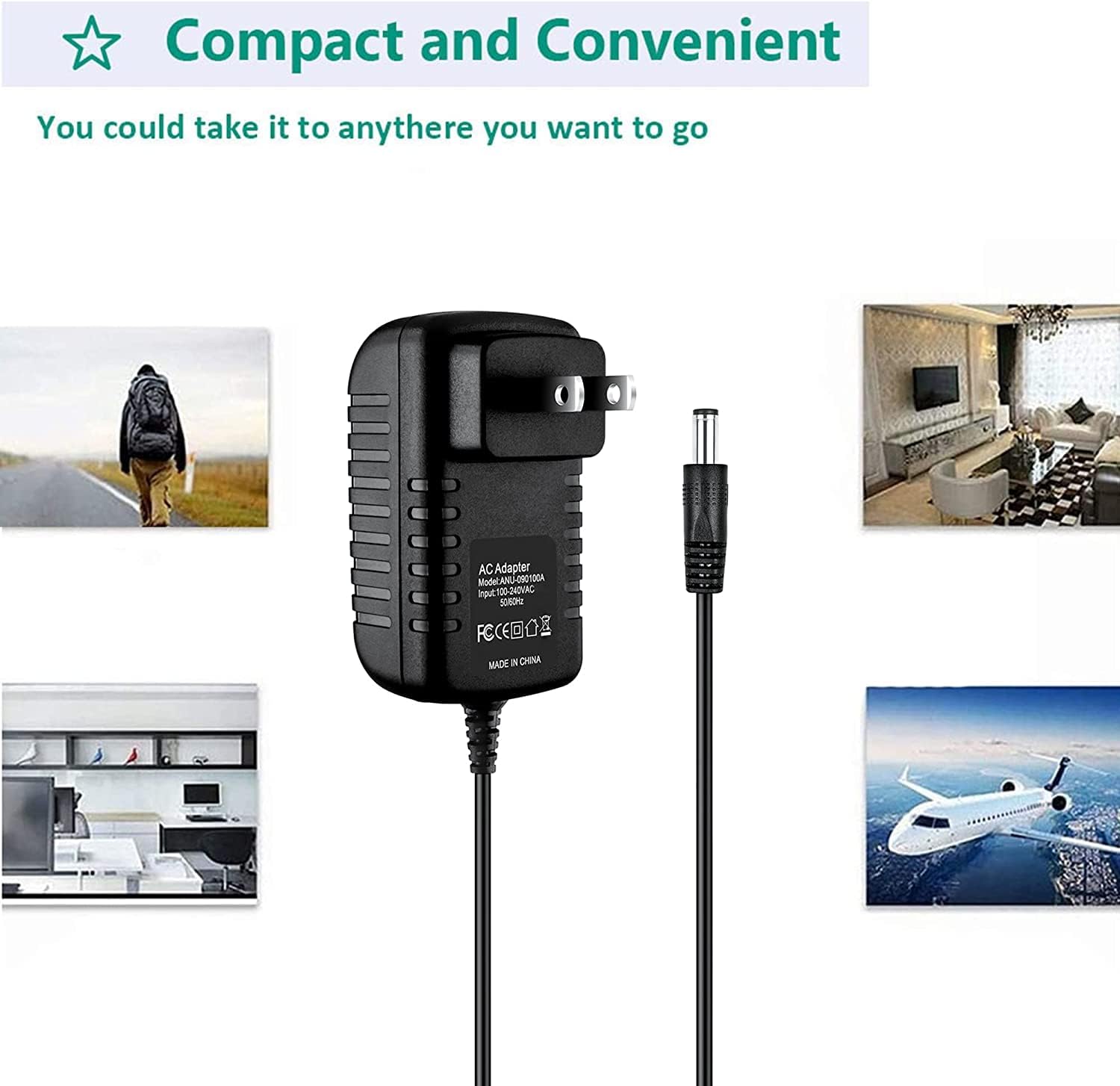 Guy-Tech AC/DC Adapter Compatible with Wagan 900A Battery Jump Starter air Compressor Item 2412 Jumper Power Supply Cord