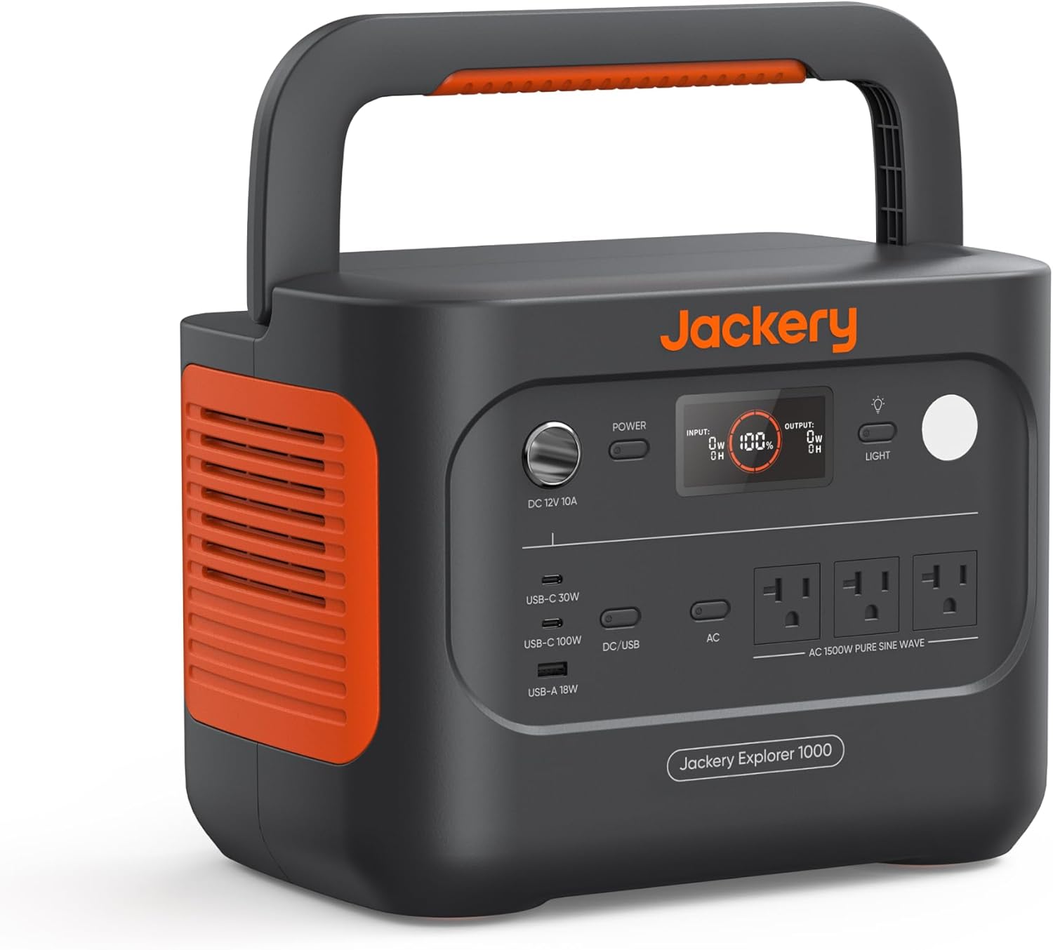 Jackery Explorer 1000 v2 Portable Power Station,1070Wh LiFePO4 Battery,1500W AC/100W USB-C Output, 1 Hr Fast Charge, Solar Generator for Camping,Emergency, RV, Off-Grid Living(Solar Panel Optional)