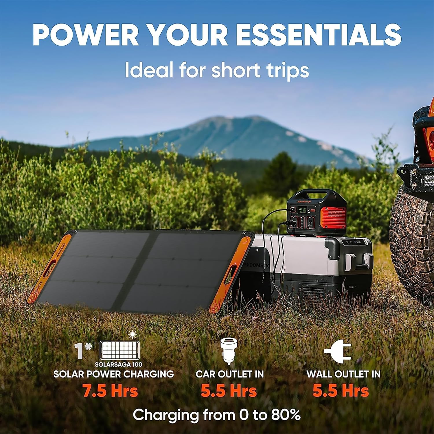 Jackery Portable Power Station Explorer 500, 518Wh Outdoor Solar Generator Mobile Lithium Battery Pack with 110V/500W AC Outlet for Home Use, Emergency Backup,Road Trip Camping (Solar Panel Optional)