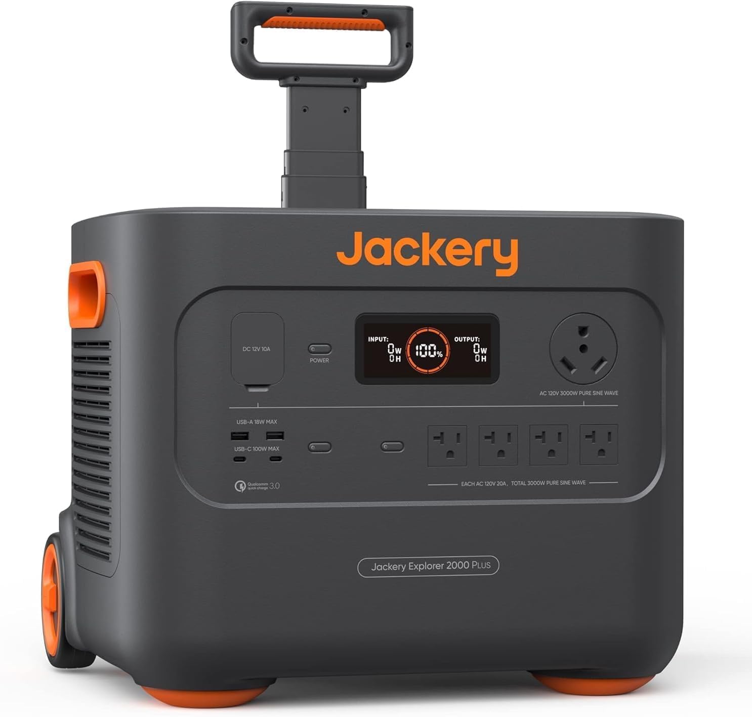 Jackery Solar Generator 2000 Plus 400W, 2042Wh LiFePO4 Battery 3000W Output, Portable Power Station with 2X200W Solar Panel, Fast Charging in 2H, Expandable for Outdoor RV Camping and Home Emergency