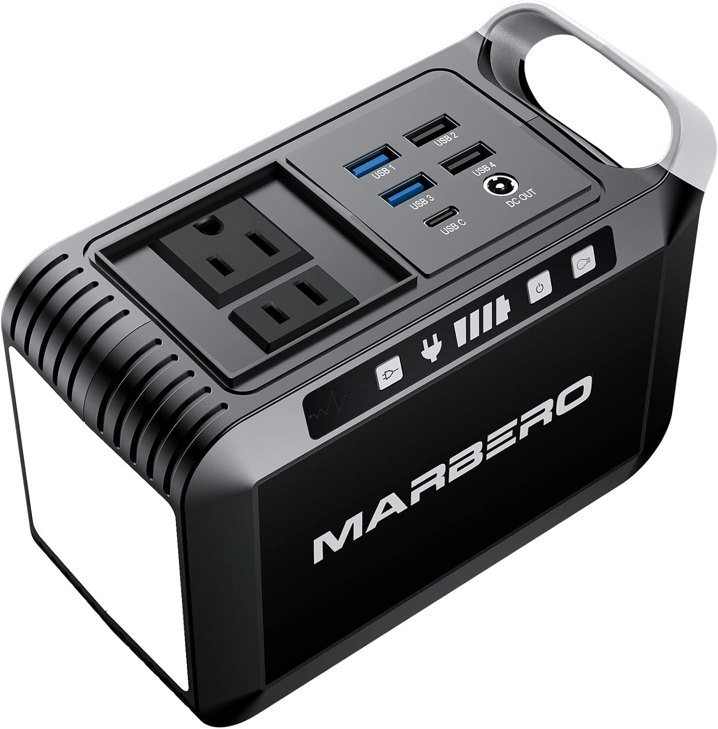 MARBERO Portable Power Bank with AC Outlet, Peak 120W/110V Portable Laptop Battery Bank, 24000mAh Charger Power Supply with AC Outlet, Power Station for Outdoor Camping Home Office Hurricane Emergency