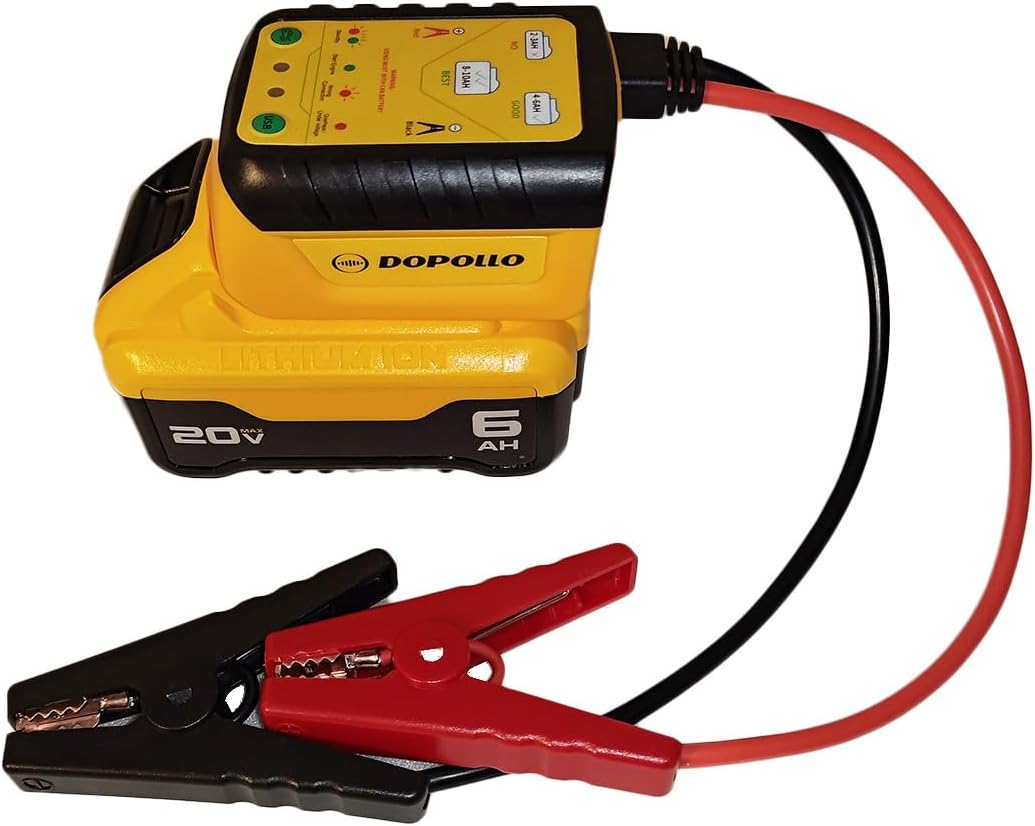 Multi Starter, Work with Dewalt 20V/60V Battery, Jump Start Adapter DJS20-DEW, Car Jump Starter，Battery Repair/Activation/Boost, for 6.0L Engines, USB Power Source