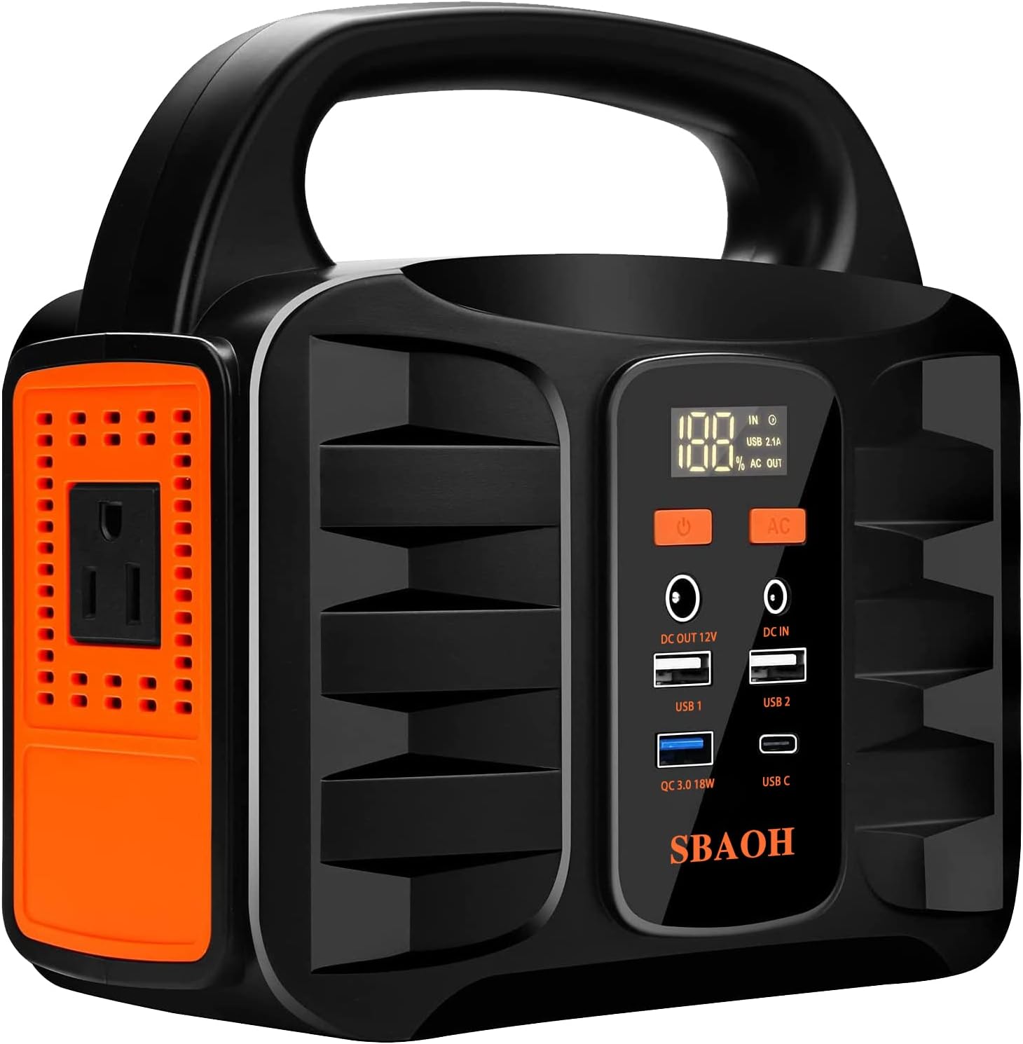 Portable Power Station, 155Wh 42000mAh Outdoor Solar Generator with 110V/150W(Peak 200W) AC Outlet and USB-C PD(30W) Port, Power Supply for Outdoor Camping RV Trip, Home Emergency Outage