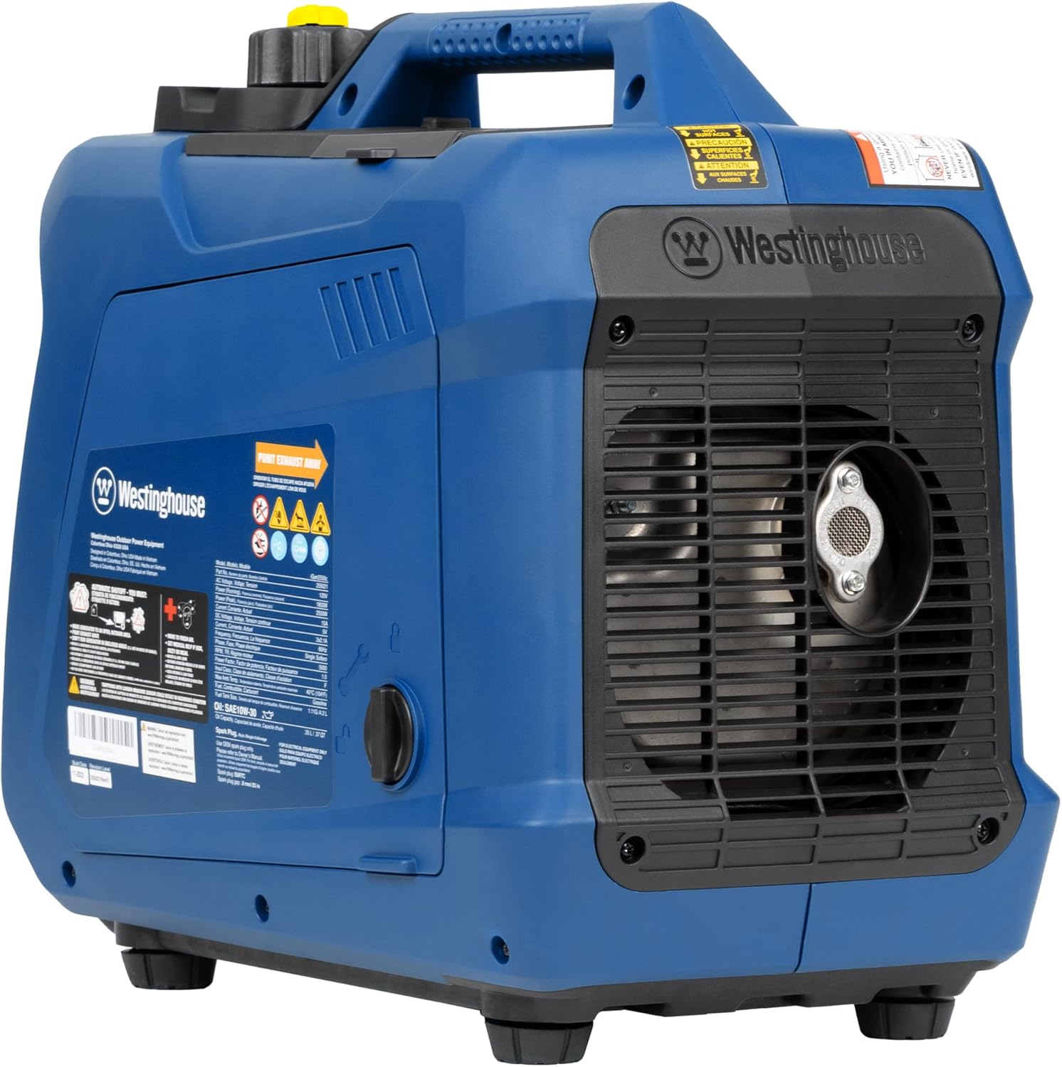 Westinghouse 1500 Peak Watt Super Quiet  Lightweight Portable Inverter Generator, Gas Powered, CO Sensor, Parallel Capable, Long Run Time,Blue