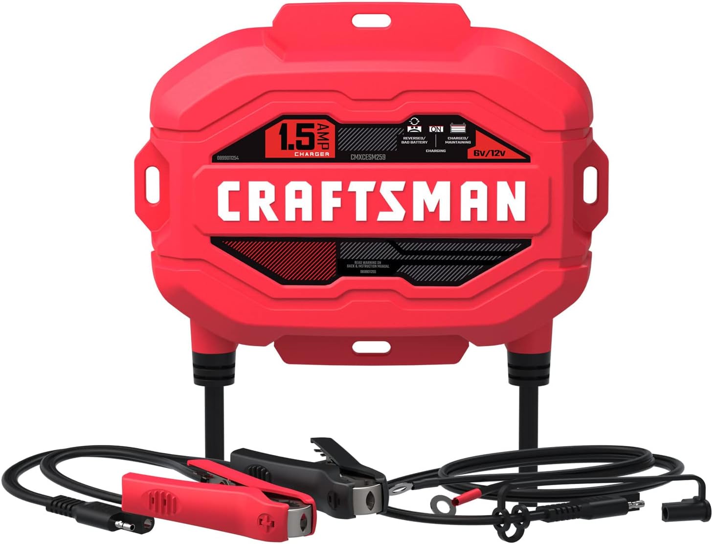 CRAFTSMAN 3-in-1 Fully Automatic Automotive Battery Charger, Maintainer, and Desulfator, CMXCESM259, 1.5 Amps, 6 Volt  12 Volt, for Power Sport, Motorcycle, Car, and Boat Batteries