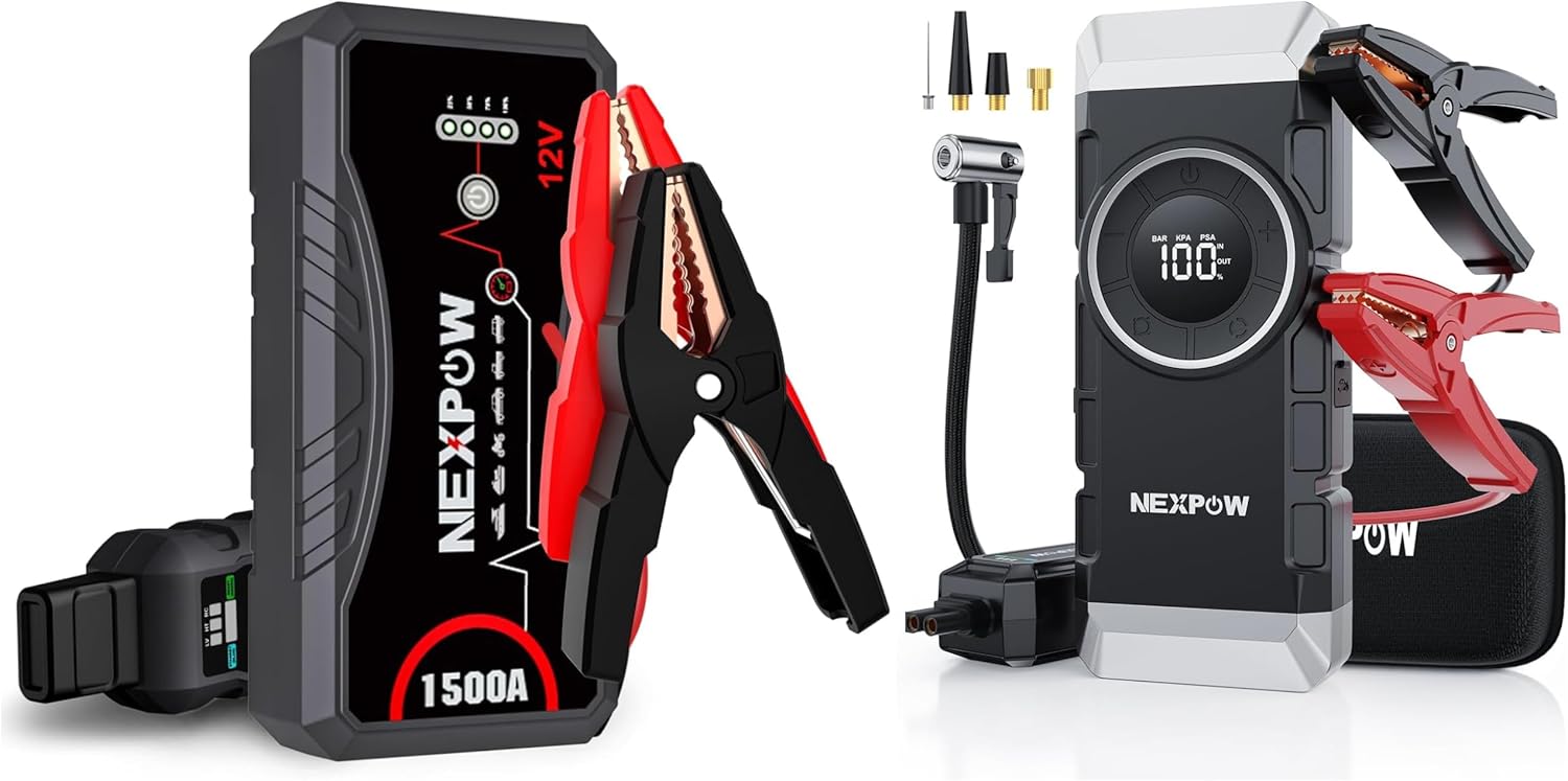 NEXPOW Q10S Car Jump Starter Car Battery Jump Starter 3000A Peak with Air Compressor