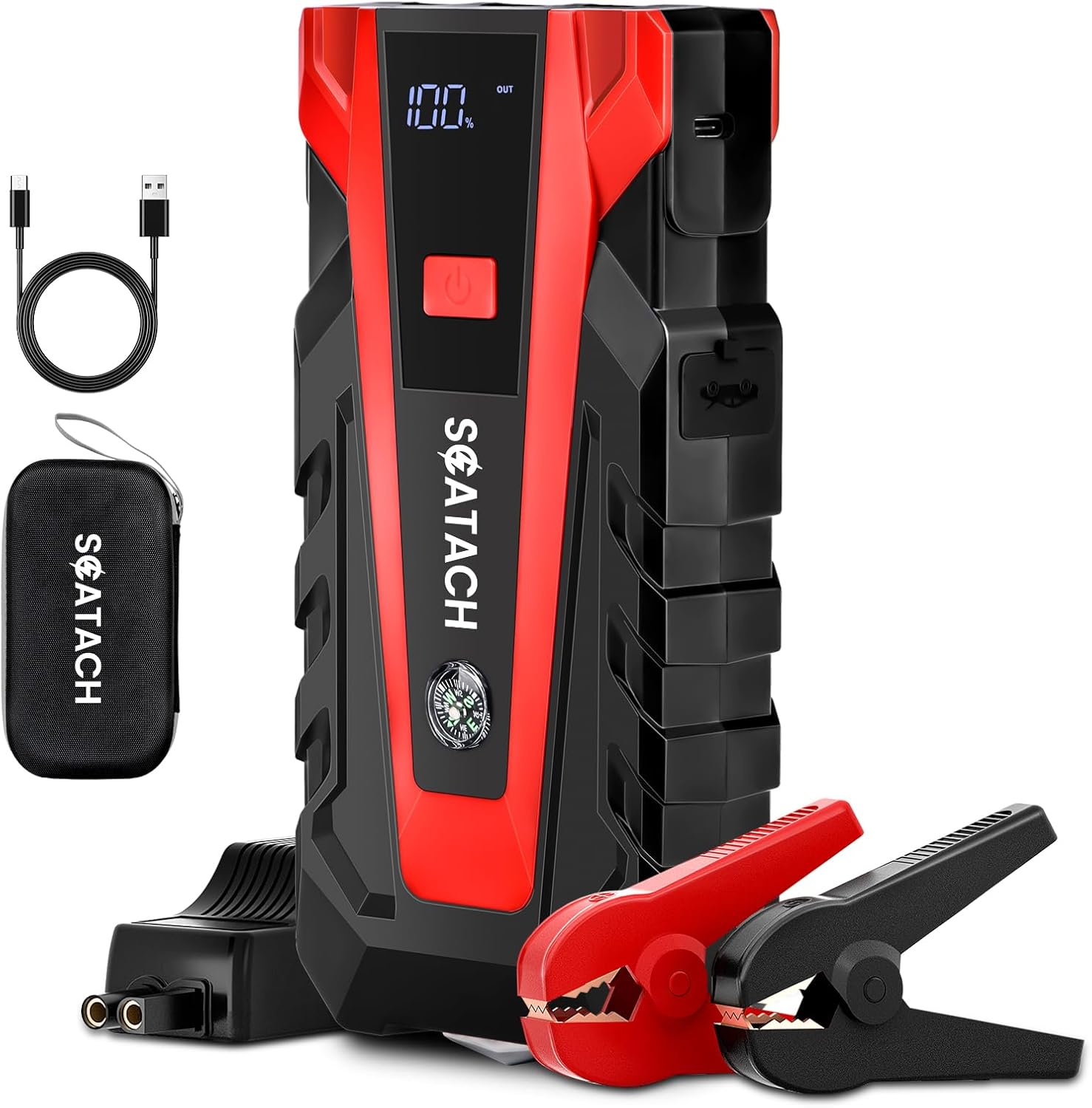 Scatach 011 5000A Car Battery Jump Starter,12V Jump Starter Battery Pack (up to 14.0L Gasoline and 12.0L Diesel Engine), Portable Jump Box with 3 Modes Flashlight and Jumper Cable