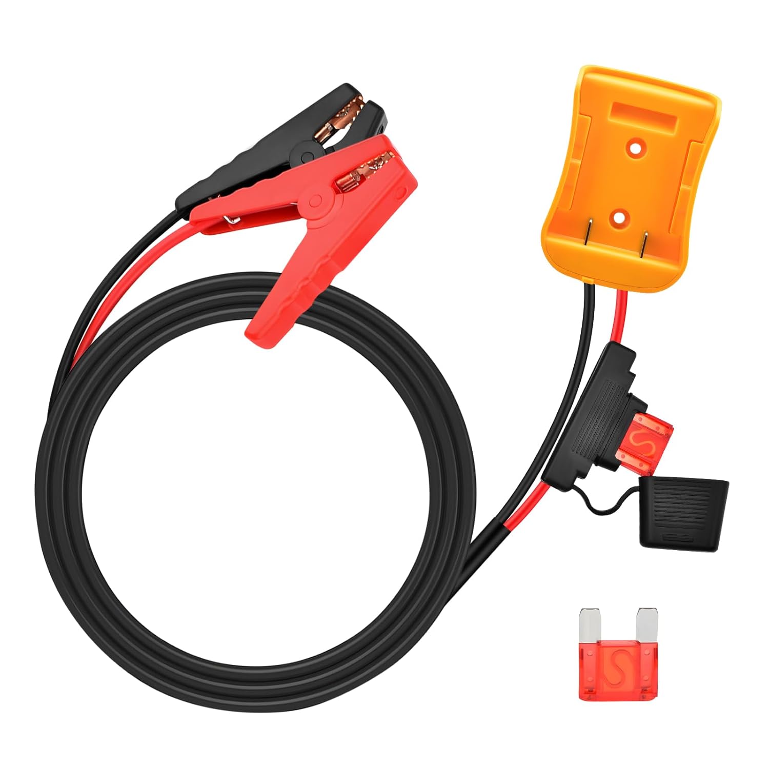 Upgrade Fuse Protection Jumper Cables for 20v Batteries, Car Battery Jump Starter with Overcurrent Protector, Safer and Will Not Damage Your Car or Battery