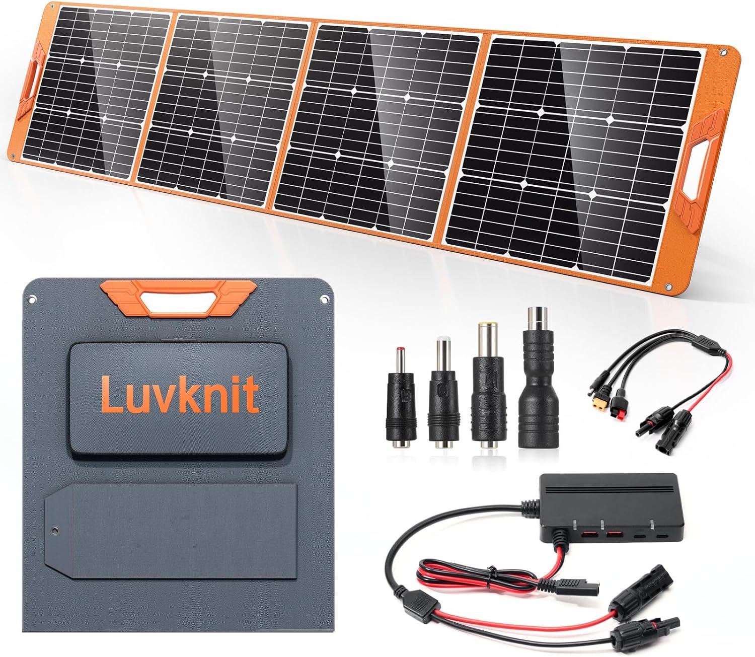 Upgraded 100W Portable Solar Panel for Power Station, Monocrystalline Foldable 100 Watt 18V Solar Panel Charger for Camping, High Efficiency IP65 Waterproof for Outdoor RV Trip