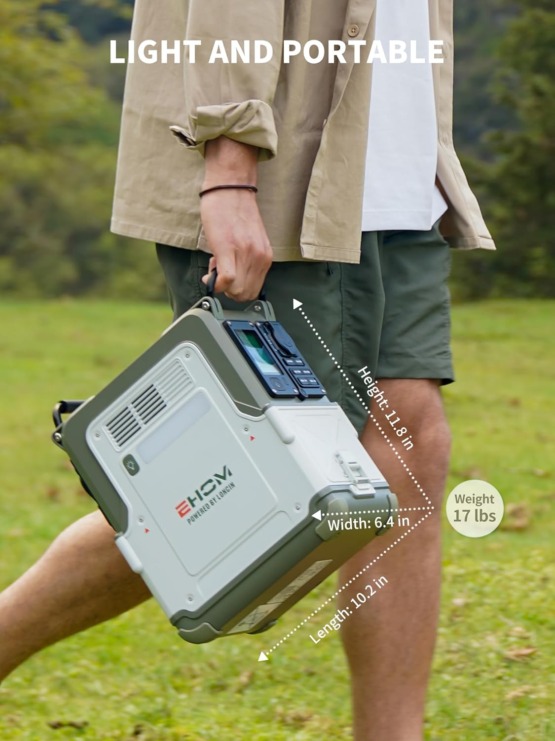 EHOM Portable Power Station 350W (Peak 700W), EP350 299Wh Solar Generator with 120V Pure Sine Wave AC/USB/Car Outlets, Backup Lithium Battery Generator for CPAP Outdoor RV Camping Emergency Blackout