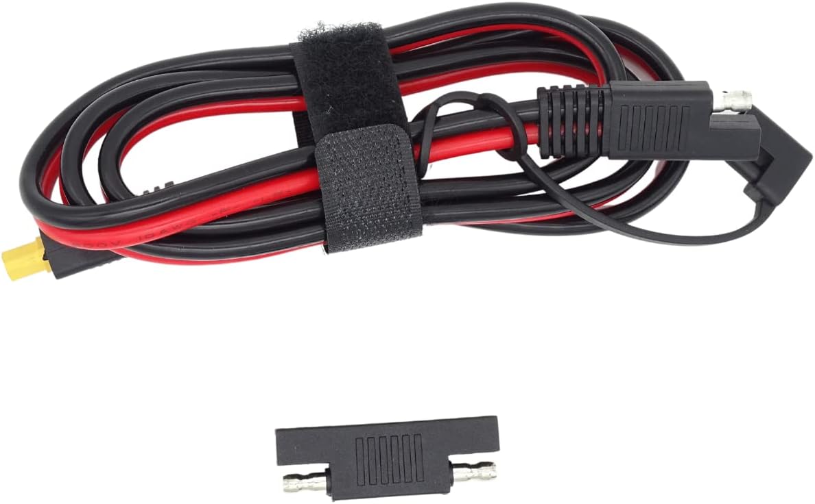 10 FT Cigarette Plug to XT60 Connector 14 AWG Pure Copper 24V/12V Cigarette Lighter Plug for Solar Panel RV Portable Power Station Solar Generator