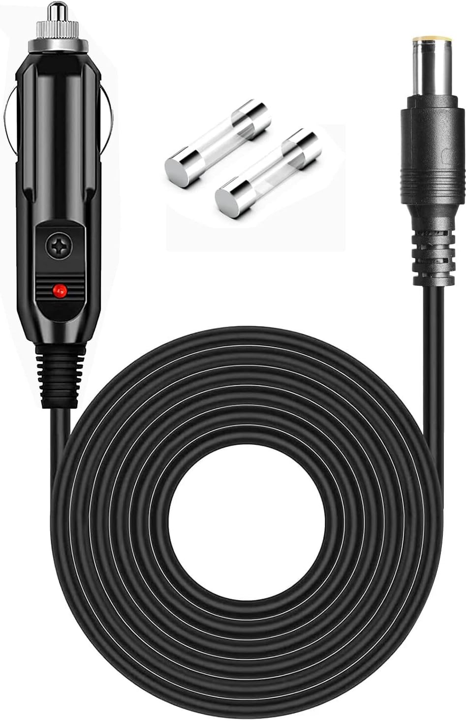 12V/24V Car Charger Compatible Jackery Portable Power Station Explorer 1000 500 880 550 300 290 240 160 E160 E240 E300 E500 E550 E880 E1000 Solar Generator Jackery Charger Cord DC Power Cable