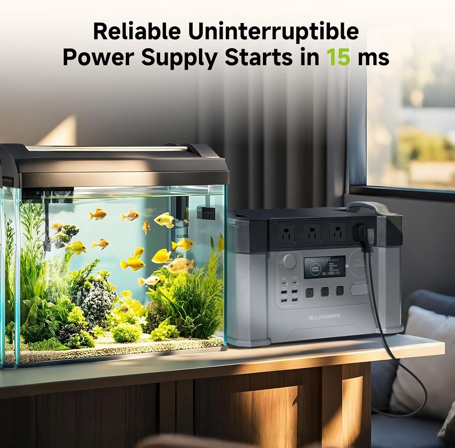 2400w Portable Power Station, 1500Wh MPPT Battery Backup, S2000PRO Solar Generator with 4 AC Outlets(Peak 4000w), Solar Power Bank for 11 Devices, for Home Use, Outdoor Camping, Traveling, RVs