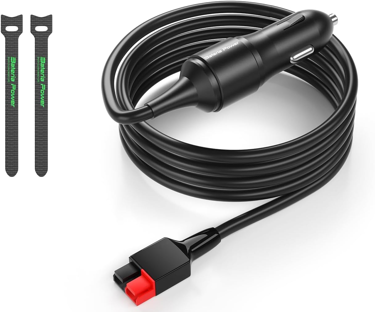 4.9FT Car Cigarette Lighter Plug to Anderson Extension Cable, Built-in Resettable Fuse, for Portable Power Station Solar Generator with Anderson Connectors