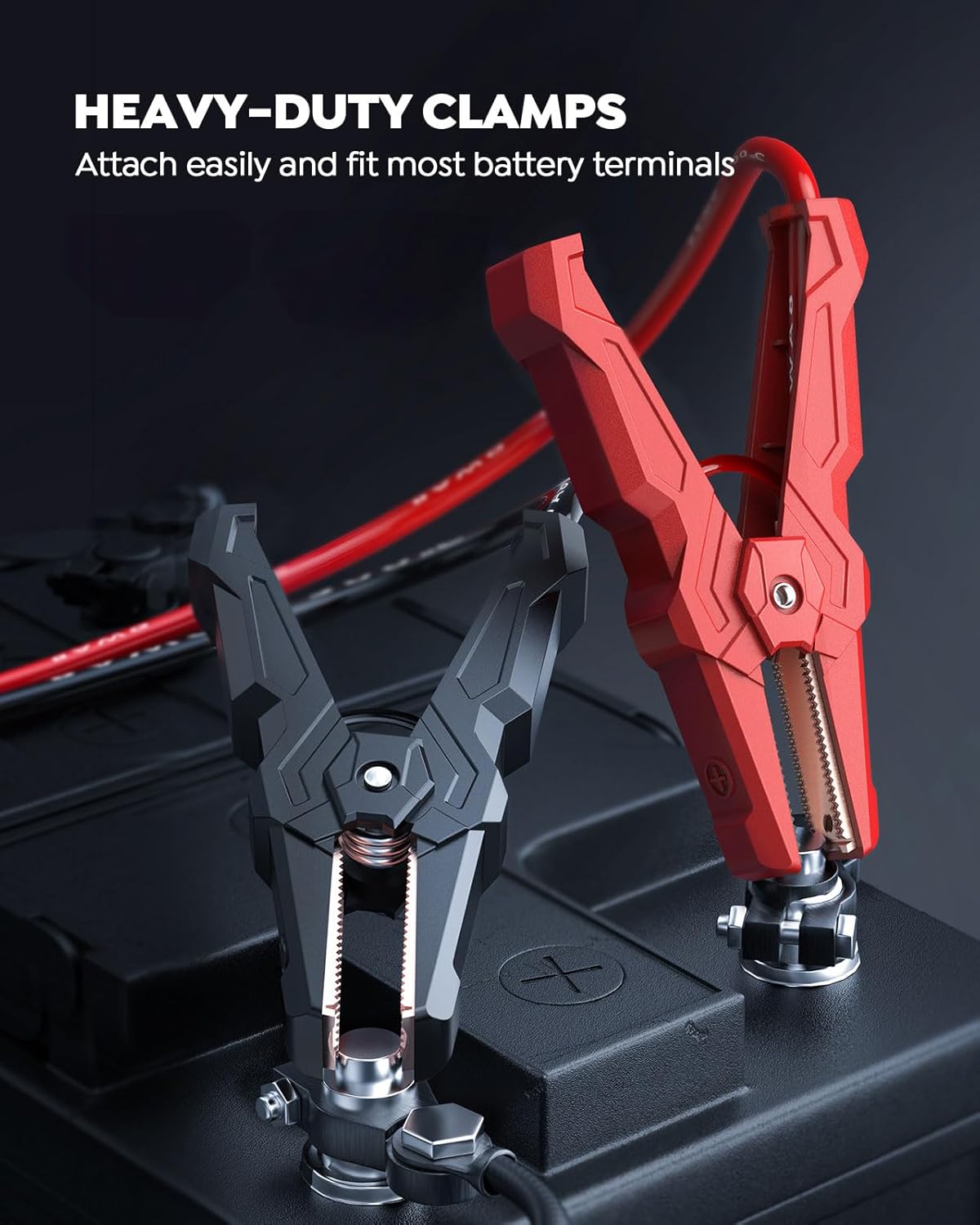 8-in-1 Car Battery Jump Starter 7000A Peak 65W Fast Charging Portable Car Battery Jumper Starter Portable (All Gas/10L Diesel) Jump Box with Extended Jumper Cables
