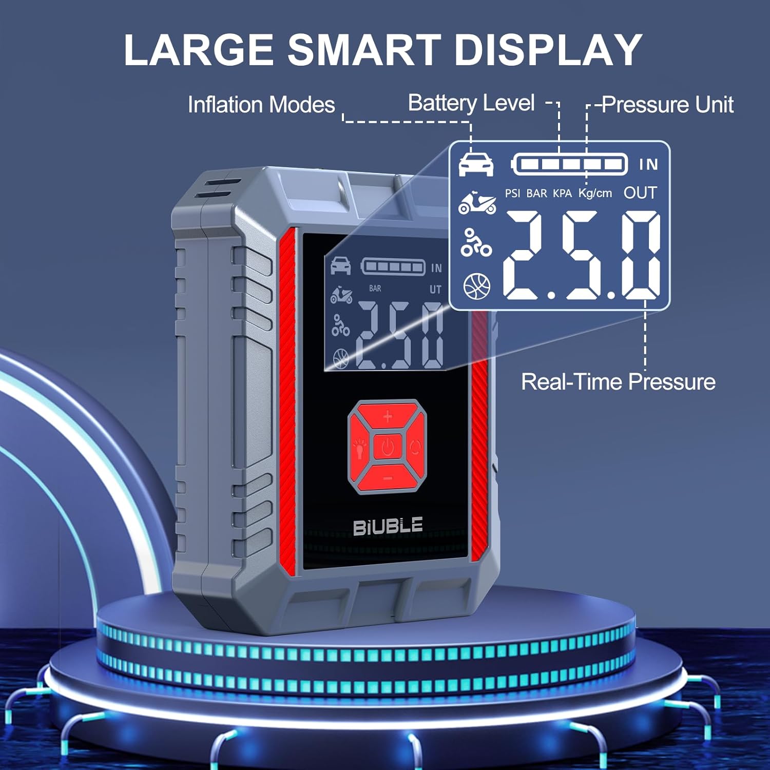 8000A Jump Starter with Air Compressor, 26800mAh Car Battery Jump Starter (All Gas/16L Diesel), 150PSI Battery Jumper Starter Portable, Jump Box with Smart Jumper Cables, Jump Pack with USB QC3.0
