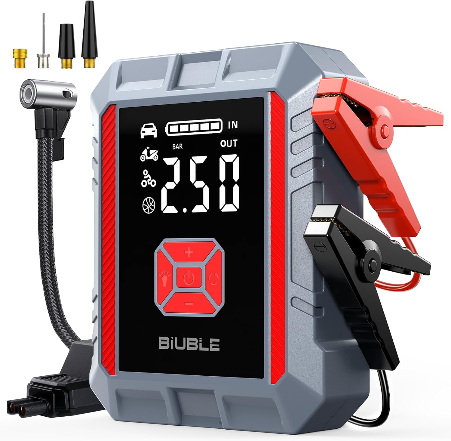 8000A Jump Starter with Air Compressor, 26800mAh Car Battery Jump Starter (All Gas/16L Diesel), 150PSI Battery Jumper Starter Portable, Jump Box with Smart Jumper Cables, Jump Pack with USB QC3.0