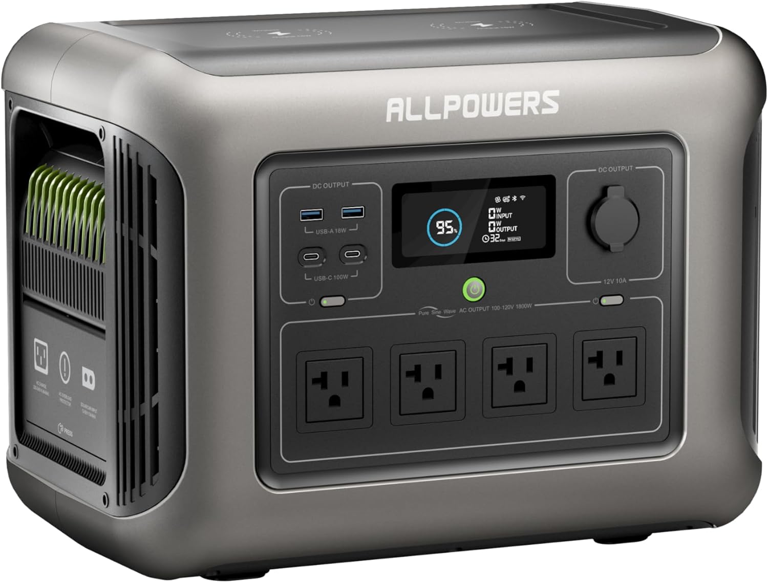 ALLPOWERS R1500 Portable Power Station, 1152Wh LiFePO4 Battery Backup UPS Solar Generator for Camping, Emergency, RV, Home Use