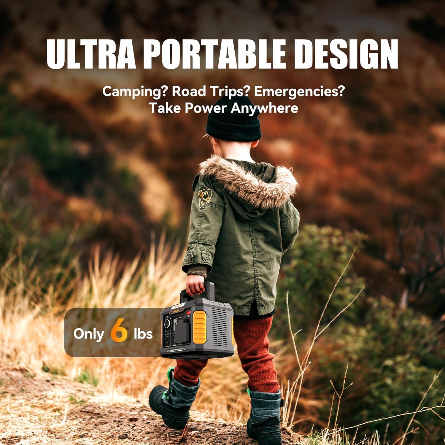 BALDR Portable Power Station, 330W(660W Peak) Solar Generator, 288Wh Solar Power Bank 120V Pure Sine Wave AC Outlet, 78000mAh Backup Lithium Battery for Home CPAP Camping Travel Outdoors Emergency