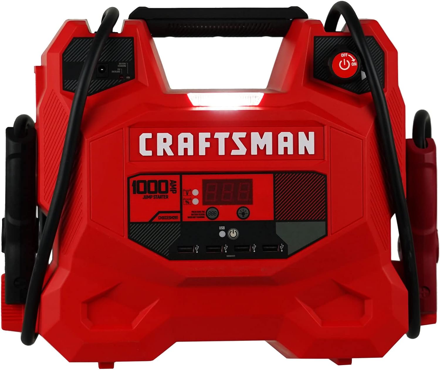 CRAFTSMAN Jump Starter and Portable Power Station, CMXCESM281, 3-in-1, 1000 Amps, 12 Volt, DC Port, 4 USB Ports, LED Work Light, for Car, SUV, Truck, and Marine Batteries